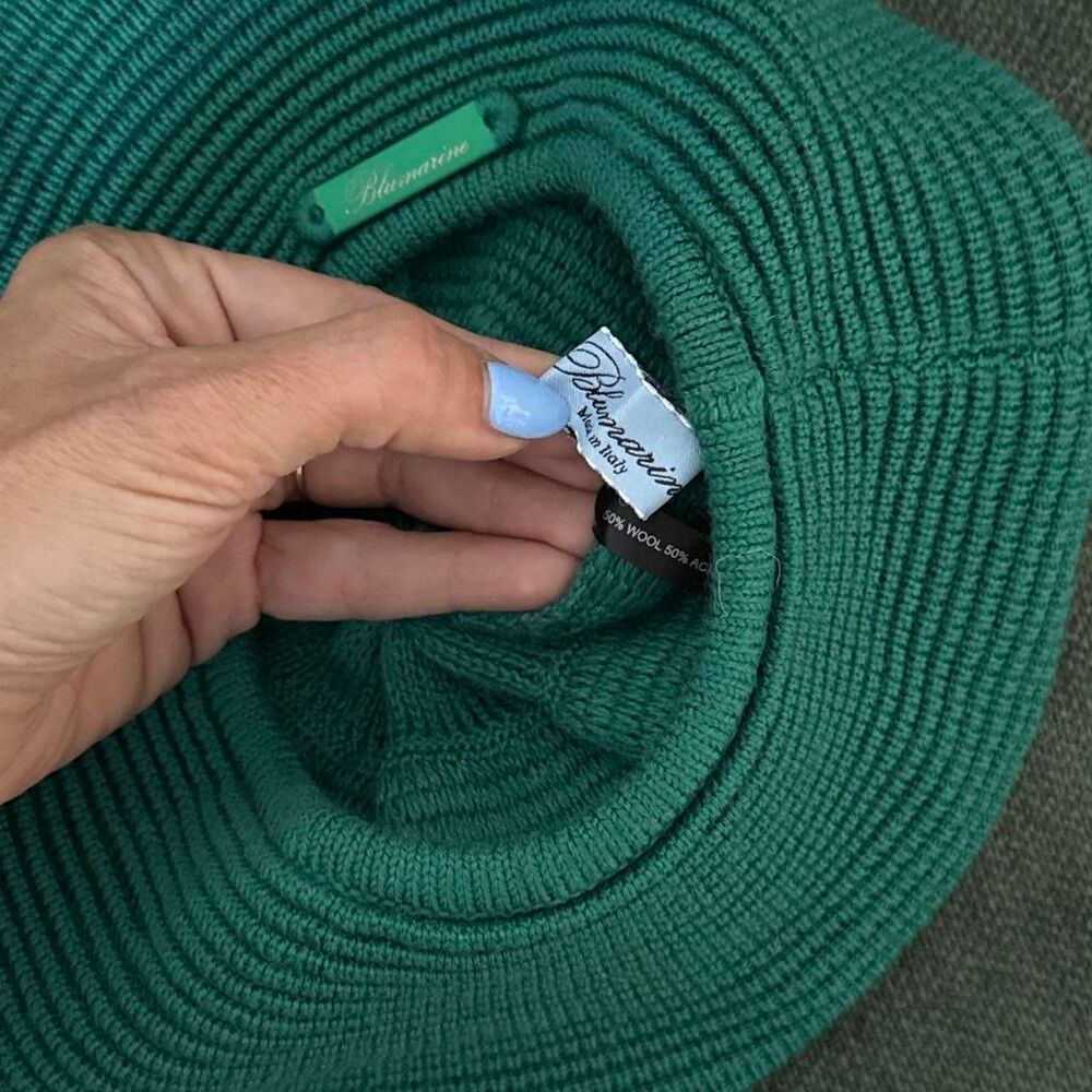 Blumarine Women's Teal Knit Hat - Picture 3 of 3